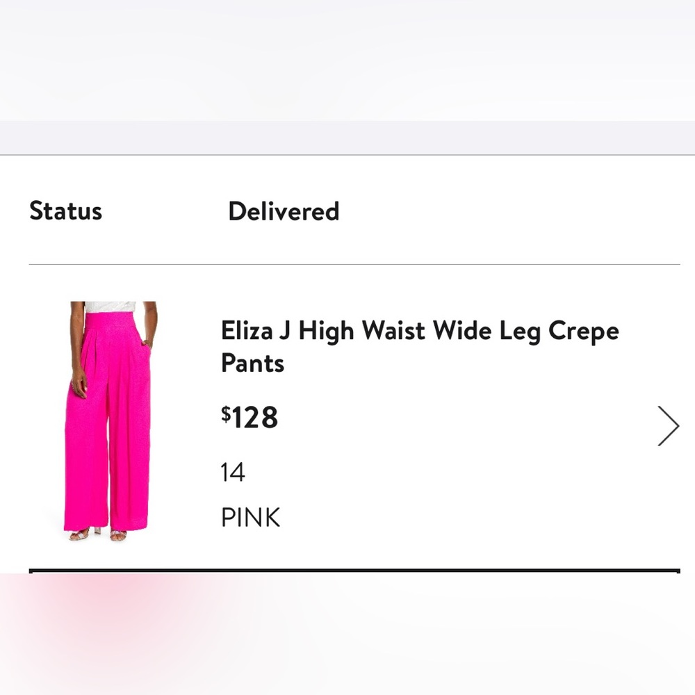 NWT - Size 14 -  Flowy -  Eliza J - Bright Pink, Wide-leg, Crepe pant